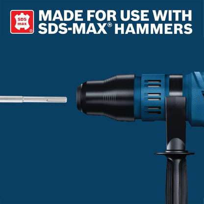BOSCH HC8526 2-5/8 pulgadas. 22 pulgadas. SDS-Max - Broca giratoria para martillo ideal para aplicaciones en hormigón, color gris