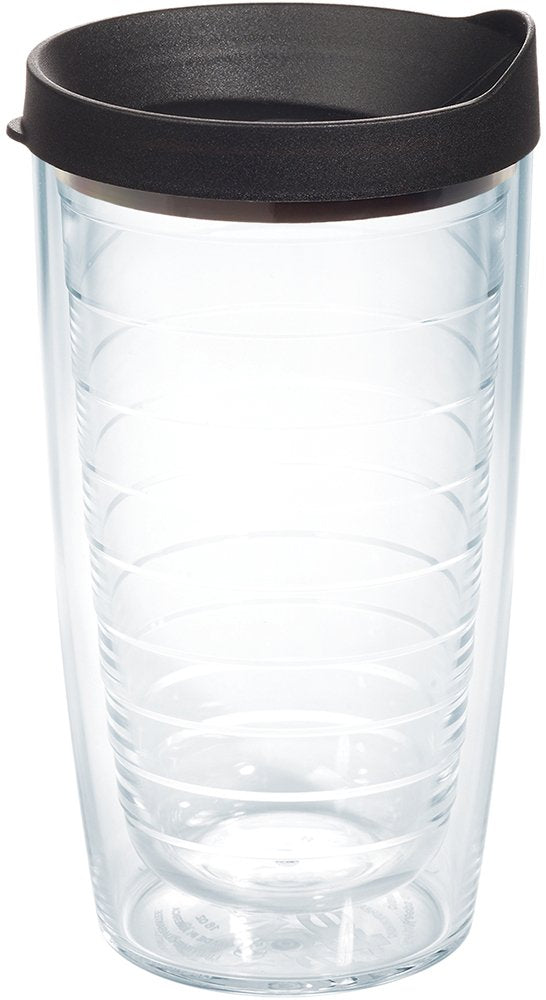 Tervis Juego de 4 Vasos Térmicos 473 ml Transparentes - negro (black lid) - 16 onzas