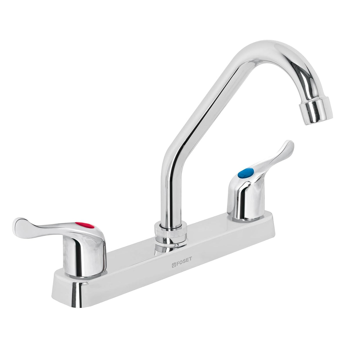 Foset Basic FP-320P Mezcladora Plástica para Fregadero, Manerales de Palanca - Cuello corto