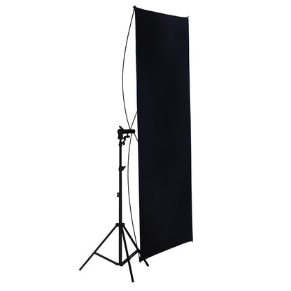 Neewer Reflector de 90x180 Centímetros Foto Estudio Dorado/Plata y Negro/Blanco Panel Plano Ligero con Soporte Bracket de 360 Degrados Giratorio y Funda