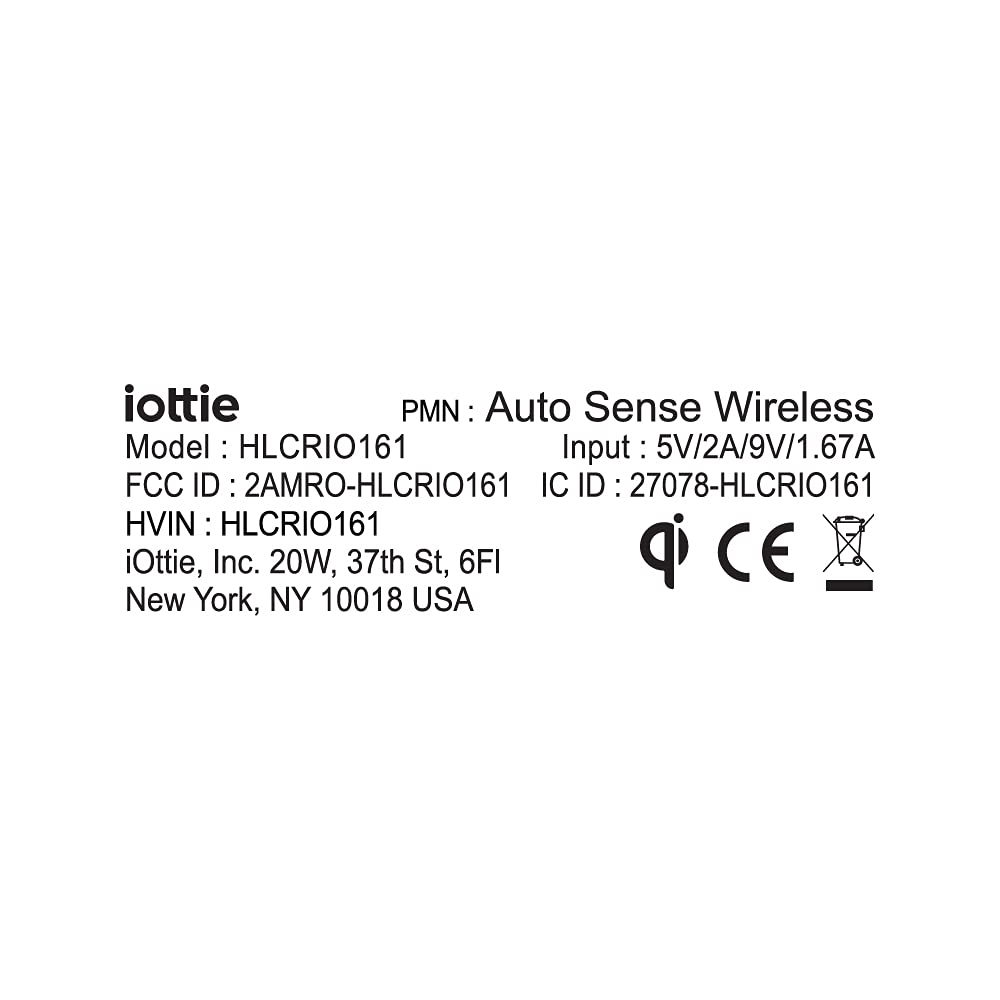 iOttie Auto Sense Qi - Cargador inalámbrico para Automóvil, Soporte de teléfono con sujeción automática con Carga inalámbrica para Google Pixel, iPhone, Samsung Galaxy, Huawei, LG y Otros teléfonos