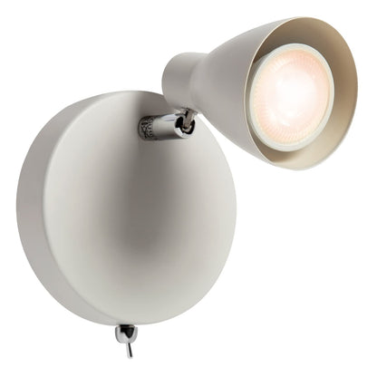 ILLUX Lámpara de muro de sobreponer, estilo riel, Decorativo y Moderno, para uso interior, Color blanco, Incluye foco GU10 Luz ideal para recamara pasillo sala TR-2401.B (Luz cálida 2700 K)