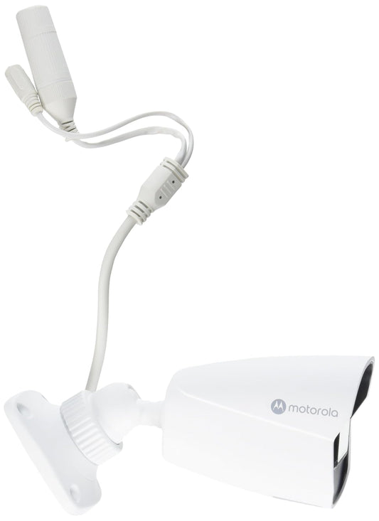 Camara IP Motorola MTIBM045701 / Bullet Metal/Lente Fijo / 5MP / ICR, Dia -Noche / IK10 / IP67 /ONVIF/PoE/DNR 3D, WDR Digital, HLC, BLE, DESEMPAÑADOR/IR 40 M/CYBERSEGURIDAD GDRP