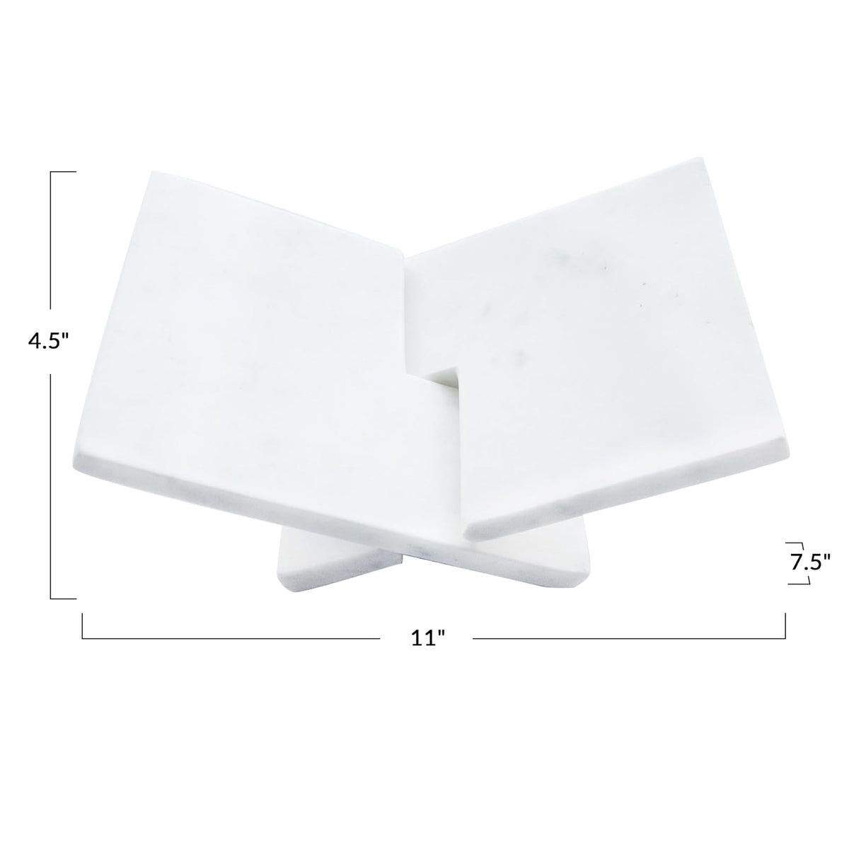 Bloomingville - Soporte decorativo para libros de mármol, color blanco
