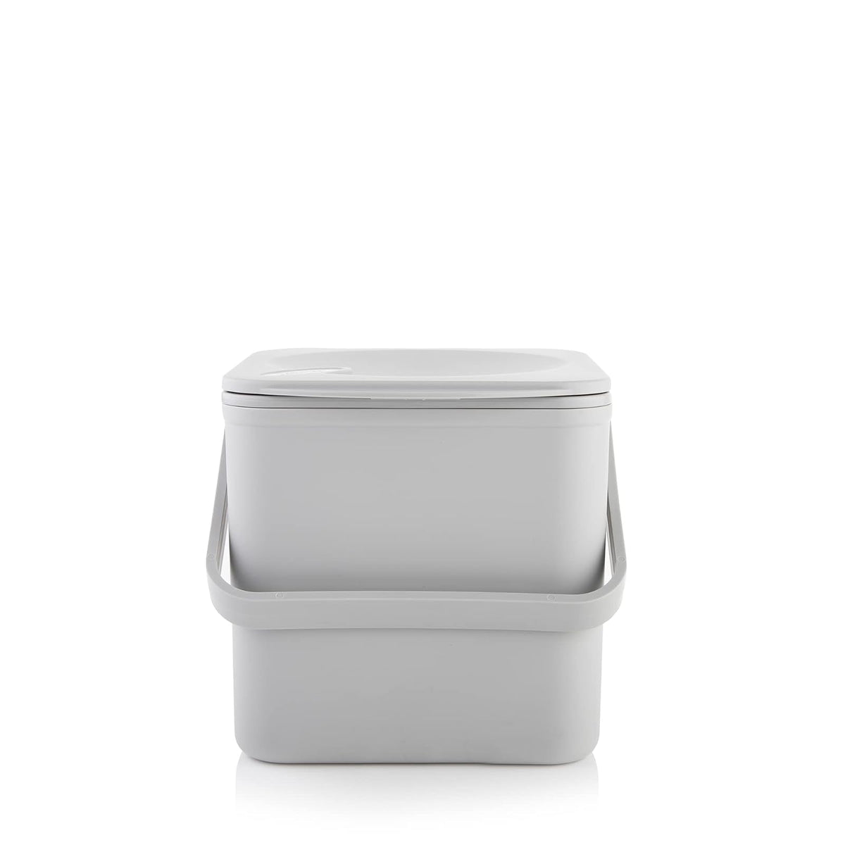 Minky Homecare - Contenedor de compostaje de Cocina – Cesta de Basura para encimera con Interior fácil de Limpiar – Fabricado en el Reino Unido – 3.5L (0.9 GAL.) (Gris Claro)