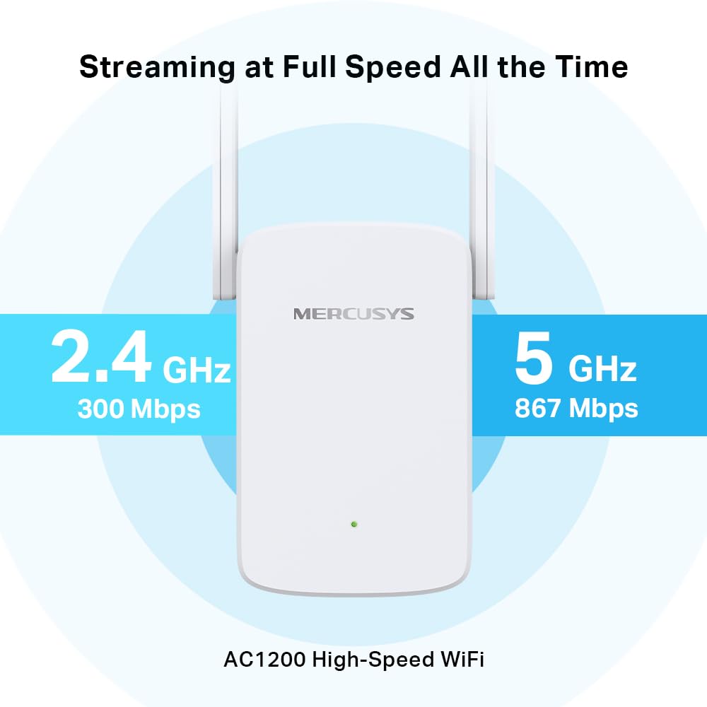MERCUSYS Expansor de Rango AC1200 WiFi ME30, 2 Antenas, 2.4Ghz/5Ghz IEEE 802.11A, AC5, IEEE 802.11B/G/N (ME30)