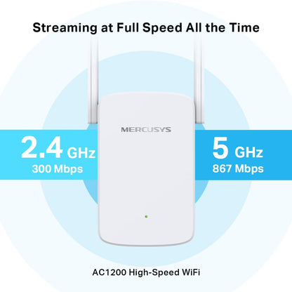 MERCUSYS Expansor de Rango AC1200 WiFi ME30, 2 Antenas, 2.4Ghz/5Ghz IEEE 802.11A, AC5, IEEE 802.11B/G/N (ME30)