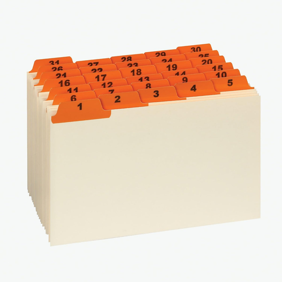 Oxford 05832 - Guías de fichas de índice laminadas, diarias, 1/5 tabaco, manila, 5 x 8 (juego de 31 unidades)