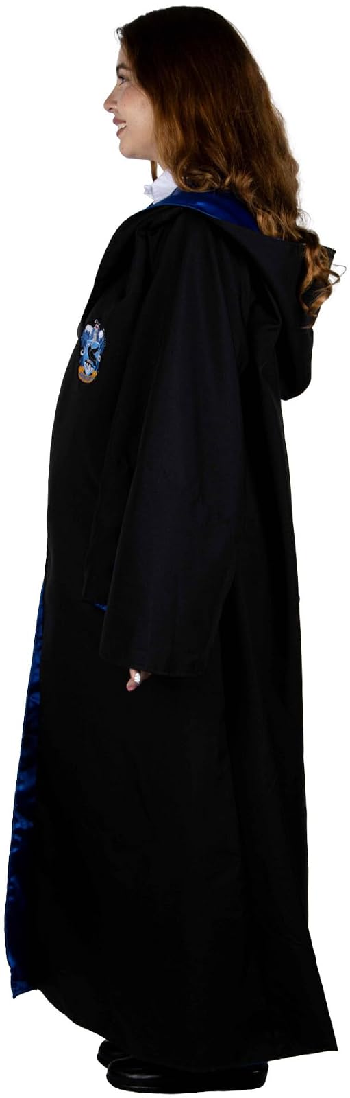 REV Disfraz Mujer Ravenclaw.Capa y Falda Harry Potter para Mujer.Capa Azul Ravenclaw. Disfraz de Poliéster para Adulto.Ideal para Halloween y Fiestas