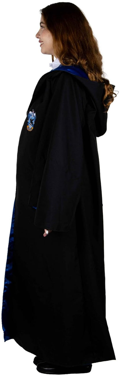 REV Disfraz Mujer Ravenclaw.Capa y Falda Harry Potter para Mujer.Capa Azul Ravenclaw. Disfraz de Poliéster para Adulto.Ideal para Halloween y Fiestas