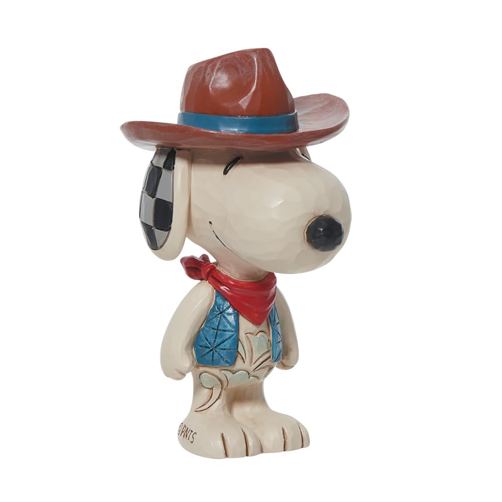 Enesco Jim Shore Peanuts Snoopy Cowboy Mini