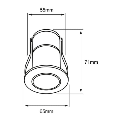 Tecnolite Lámpara Downlight LED Empotrable 7 W, IRC 90, Óptica Dark Light, Luz Suave Cálida, LED integrado