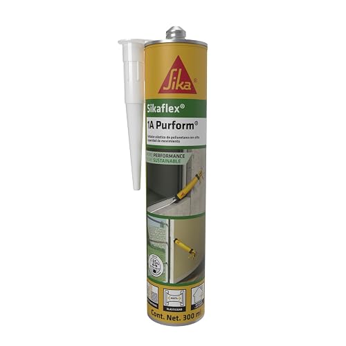 Sika - Sellador de Juntas Elástico Sikaflex 1A Purform - Poliuretano de Alto Desempeño para la Construcción - Uso Interior y Exterior - Blanco - Cartucho 300 ml
