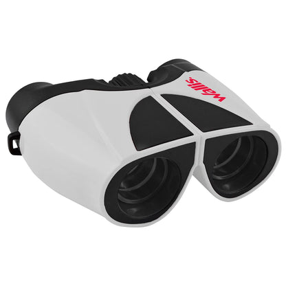 Wallis Binocular Compacto Tipo Porro, Recubrimiento Green, 10 x 22 mm, Color Blanco