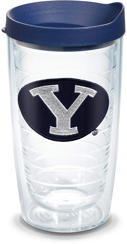 Tervis Vaso con Tapa, Diseños de Equipos Universitarios NCAA - Brigham Young Univ - 473,18ml - Transparente