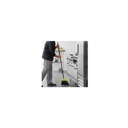 Rubbermaid Commercial Products - Escoba de ángulo de Barrido Jumbo de Superficie Lisa de 10 Pulgadas, Mango de Metal, Negro, para Limpiar áreas difíciles de alcanzar