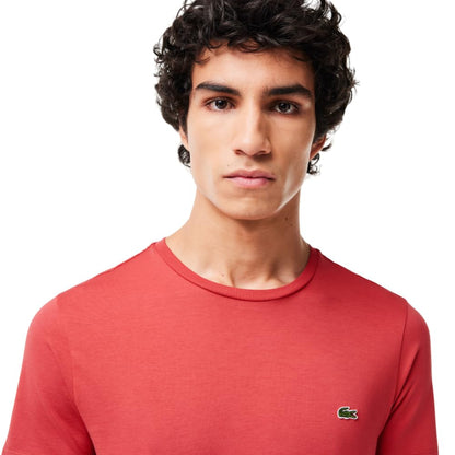 Lacoste Playera Clásica para Hombre, Cuello Redondo - 3XL - Rojo Sierra