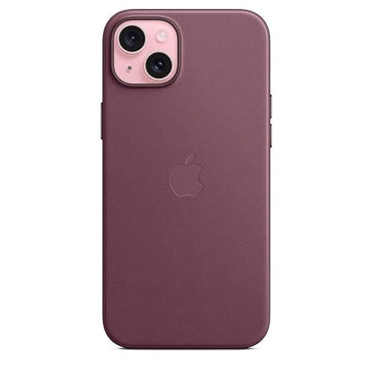 Funda de FineWoven con MagSafe para el iPhone 15 Plus - Rojo Mora
