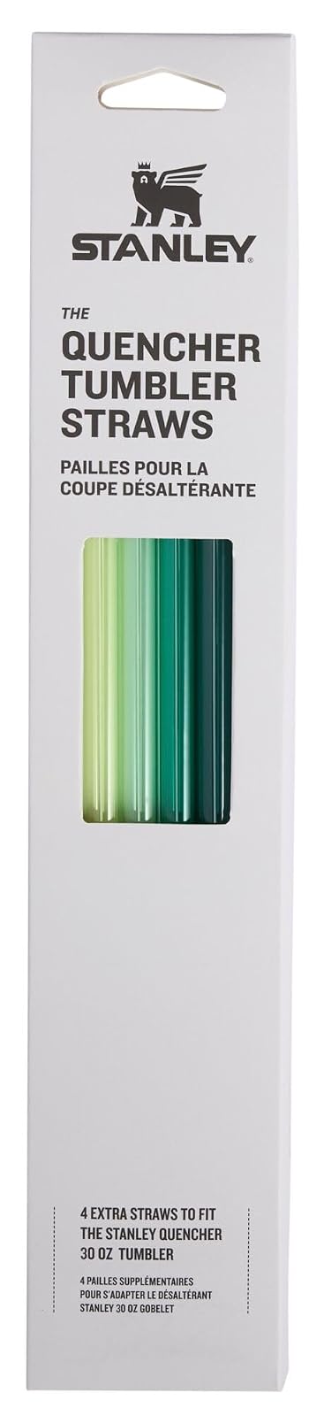 Stanley Quencher Popotes de Repuesto Reutilizables Paquete de 4 - Paquete múltiple verde - 30 onzas líquidas
