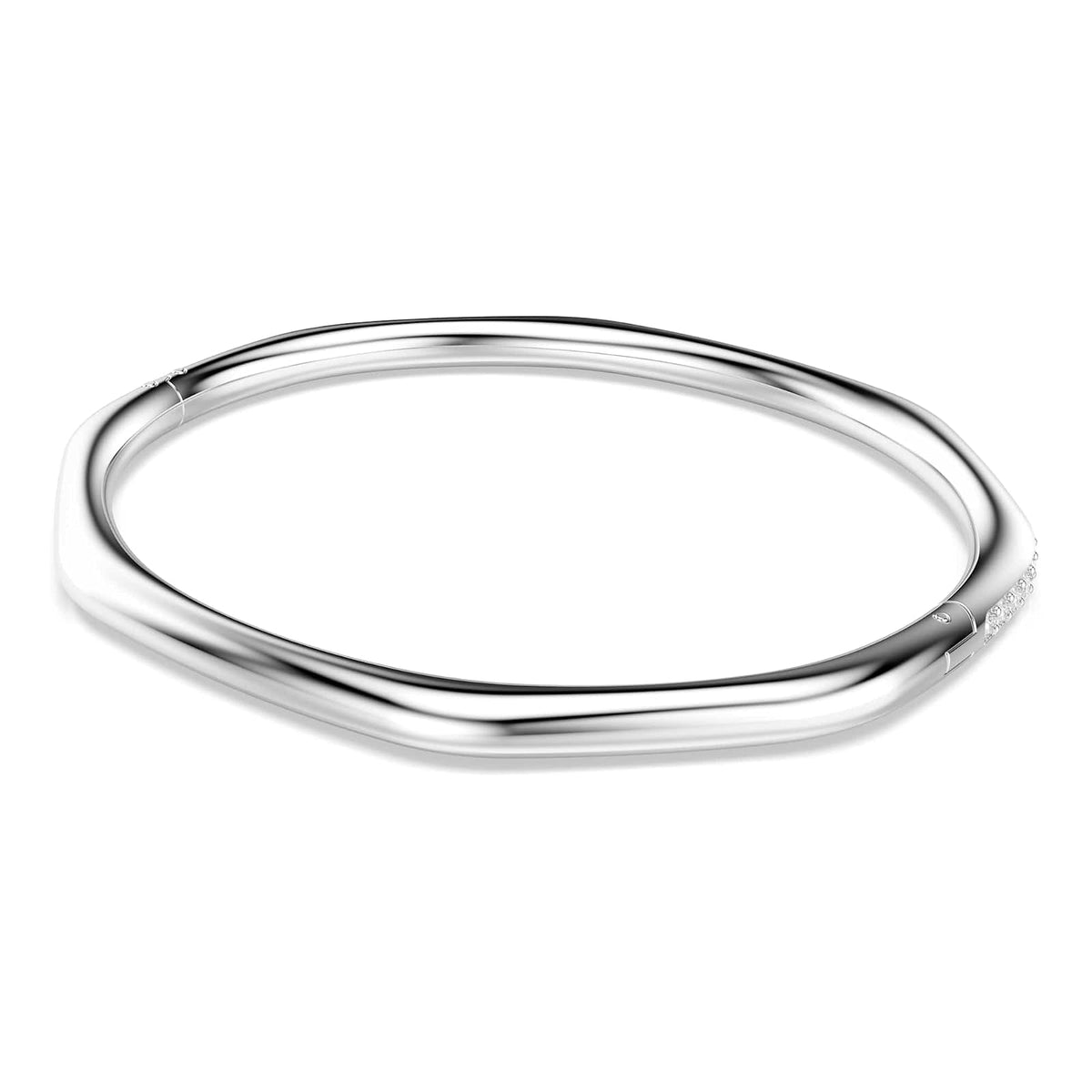 Swarovski Brazalete Dextera, Forma octagonal, Talla redonda, Blanco, Baño de rodio