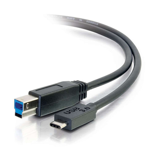 C2G 28867 USB 3.0 (USB 3.1 Gen 1) USB-C to USB-B Cable M/M (10 Feet) Thunderbolt 3, Tablet, Chromebook Pixel, Samsung Galaxy TabPro S, LG G6, Macbook