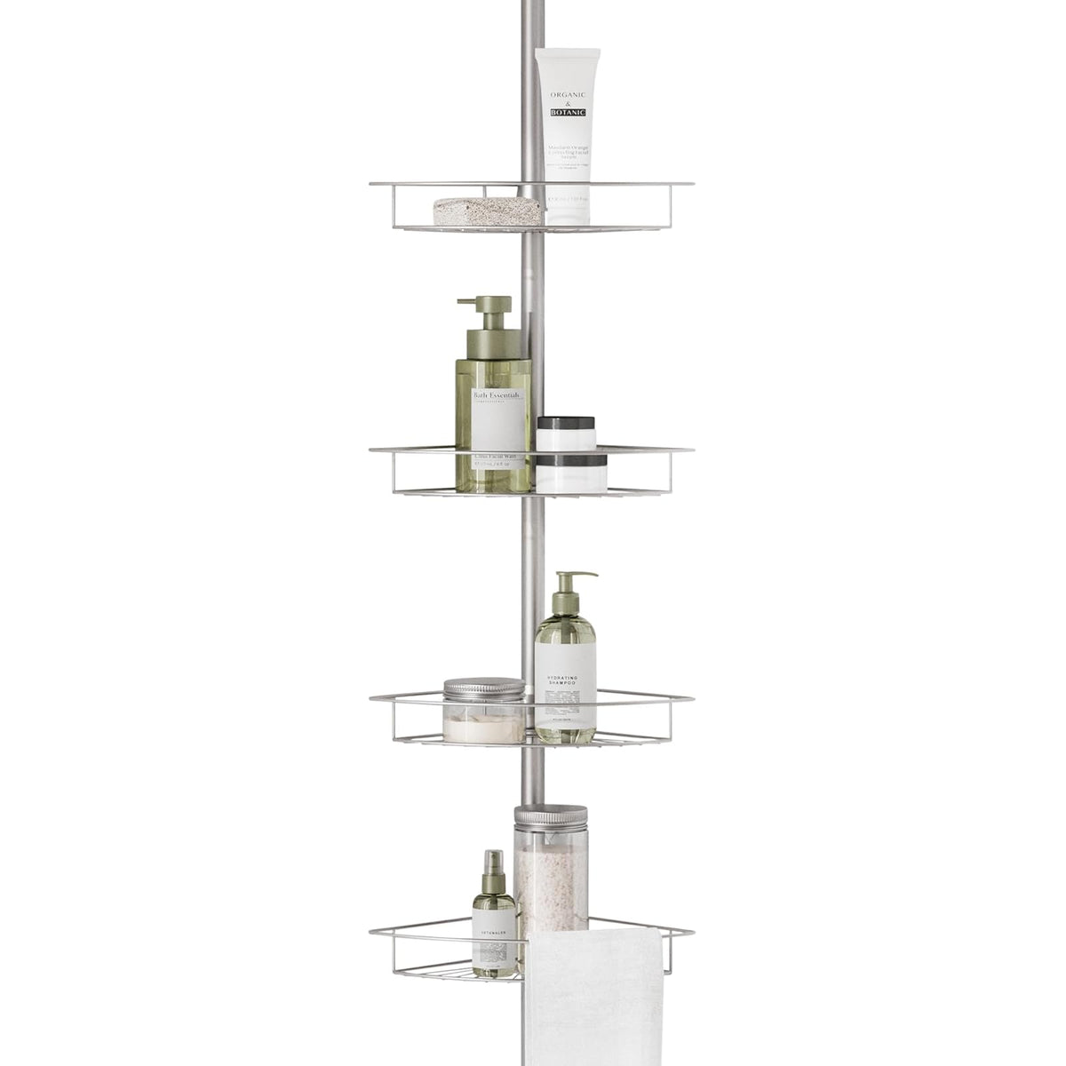 Zenna Home - Soporte para Barra de regadera, Nickel, 1
