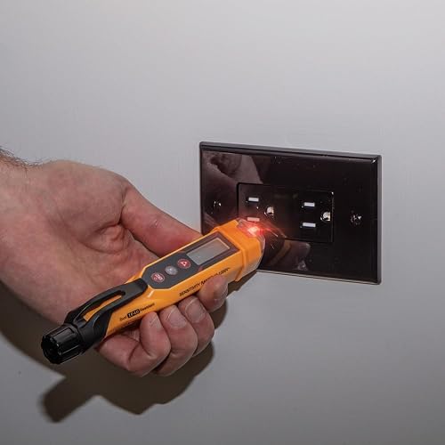 Klein Tools - NCVT-6 Probador de voltaje sin contacto con medidor de distancia láser, color amarillo, pequeño, pack of/paquete de 1