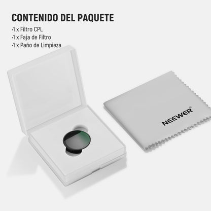 NEEWER Filtro CPL Dashcam Compatible con VIOFO A229/A139/A139Pro/T130/WM1, Accesorios Filtro Polarizador Circular Dash CAM, Reduce Reflejos y Deslumbramiento/Mejora el Contraste/Vidrio Óptico HD