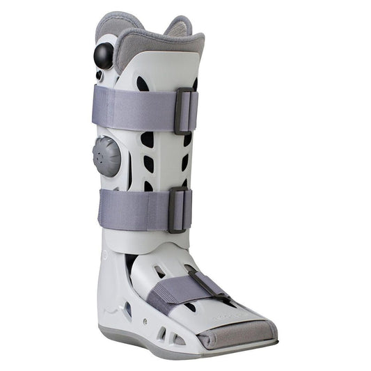 Aircast Airselect Elite Walker Boot, ajuste universal, mediano (gris) | Carcasa semirrígida, celdas de aire dúplex para control de edema, inflado integrado