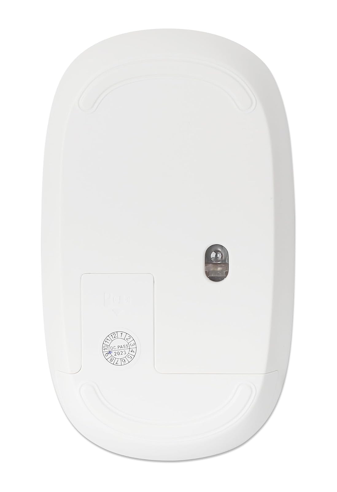 Manhattan 190329 Mouse Óptico Inalámbrico USB Blanco 1200 dpi con Nano Receptor | Mouse Ergonómico Ambidiestro para PC y Mac, Accesorios para Computadora y PC Gamer