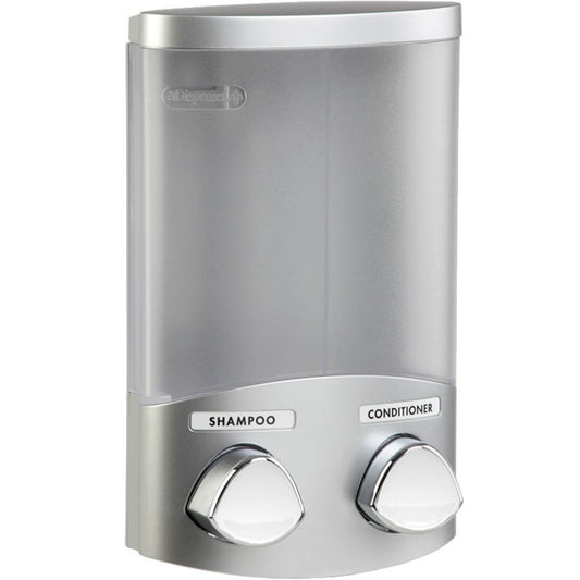Euro Series Trio Dispensador de jabón y regadera de tres cámaras, cromo, 2-Chamber, Plateado (Satin silver)