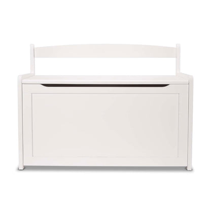 Melissa & Doug Baúl de Madera para Juguetes, Baúl de Madera Resistente, 2.3 Metros Cúbicos de Almacenamiento, Fácil de Armar, Blanco