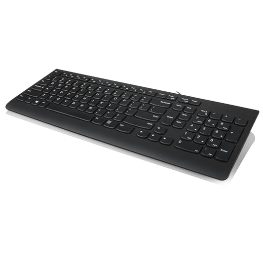 Lenovo 300 Teclado USB, Cable, inclinación Ajustable, ergonómico, Windows 7/8/10, GX30M39655, Negro