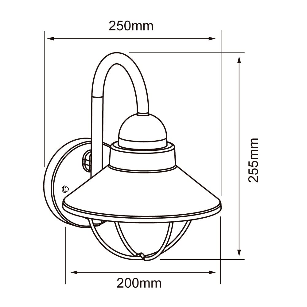 Tecnolite - Lámpara de Pared Arbotante Tipo Farol, para Exteriores, Base E27, 60 W, No Incluye Foco