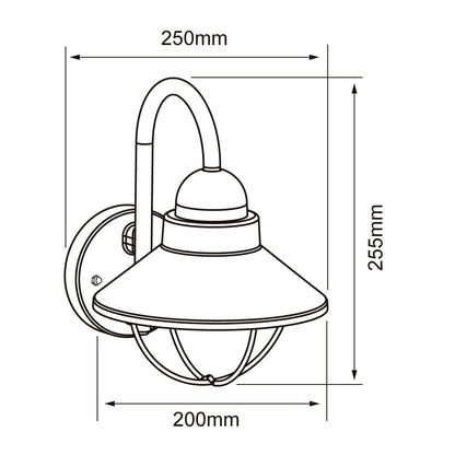 Tecnolite - Lámpara de Pared Arbotante Tipo Farol, para Exteriores, Base E27, 60 W, No Incluye Foco