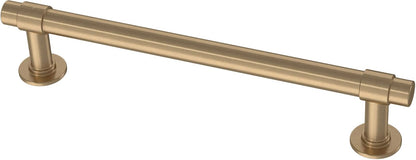 Franklin Brass Francisco (paquete de 10) manijas de gabinete de 5-1/16 pulgadas agujero central | Puerta de cocina de bronce champaña, cajones, aparadores, muebles P29618Z-CZ-B