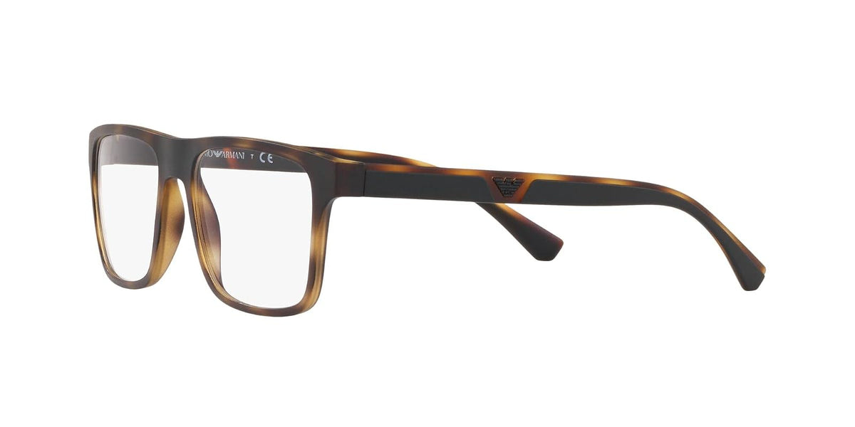 Emporio Armani Ea4115 - Marcos para anteojos graduadas para hombre con dos clips intercambiables rectangulares