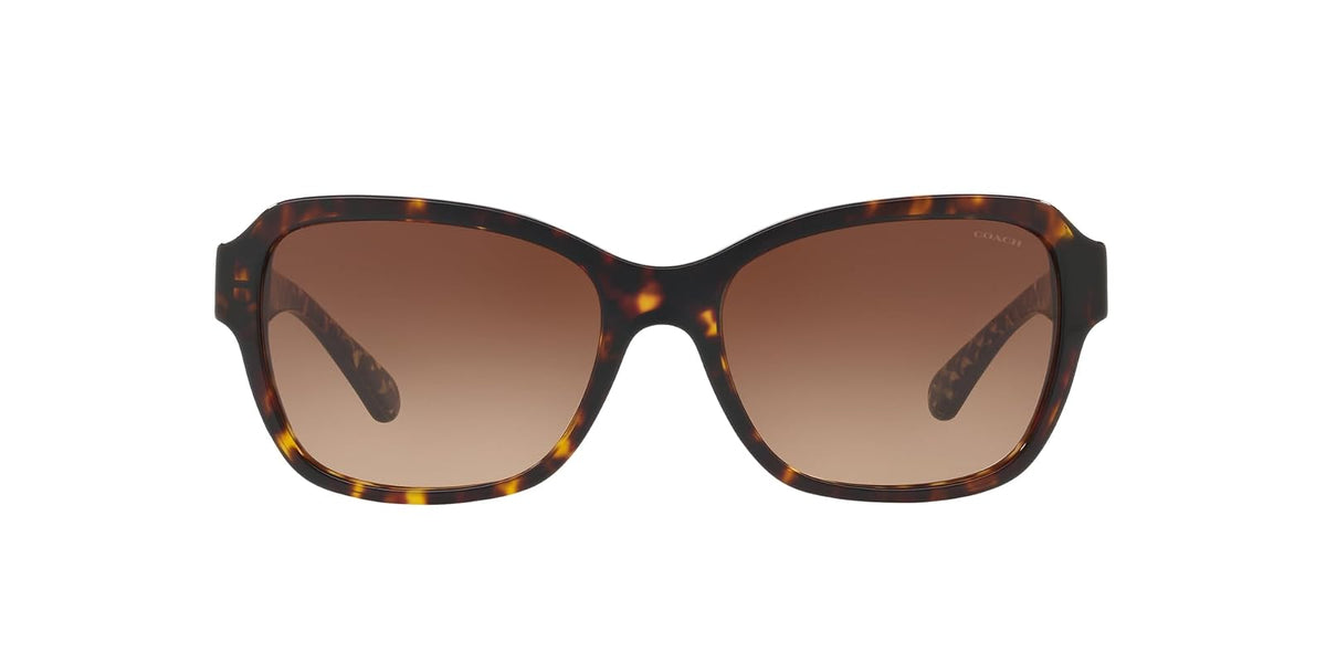 Coach HC8232 para mujer, L1010 Dark Tortoise Brown Grad, Estandar