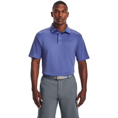 Under Armour Polo de Golf UA Tech para Hombre - CH - Blanco (Starlight - Pitch Gray)