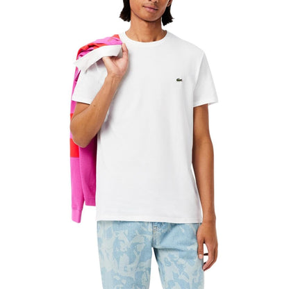 Lacoste Playera Clásica para Hombre, Cuello Redondo - 3XL Amplio - Blanco