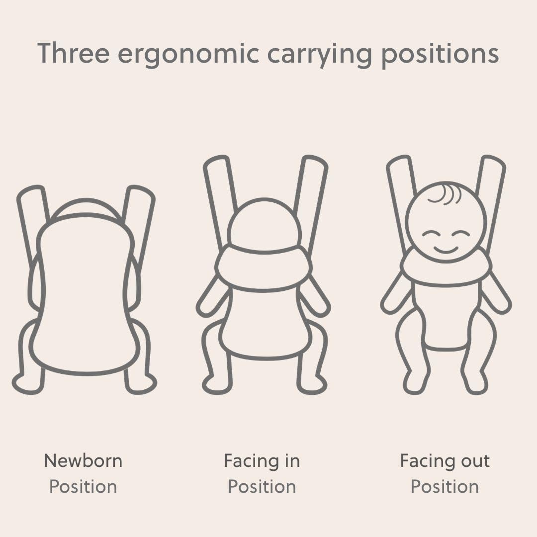BabyBjörn Canguro Portabebé Mini, Gray, 3D Mesh | Newborn Carrier (7-15 lbs), Ergonomic, Easy-to-Use