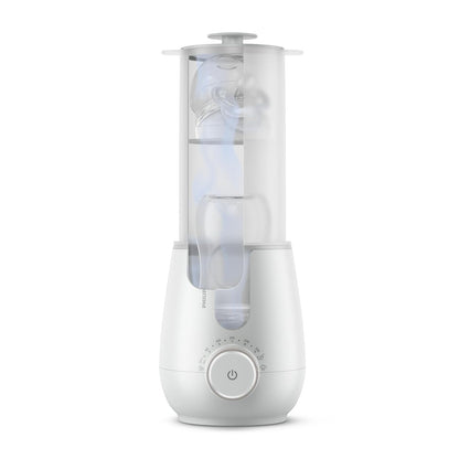 Philips Avent Calentador y Esterilizador 2 en 1 Listo en 3 Minutos | Sensor inteligente que evita sobrecalentamiento | Elimina 99.9% de bacterias | Calentamiento tipo hospitalario | SCF359/00