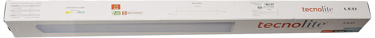 Tecnolite Lámpara LED de Techo para Sobreponer 40W, Luz de Día 6500K, 100-240V, 4000 lm, Blanco, FLCP-LED/002/65/B
