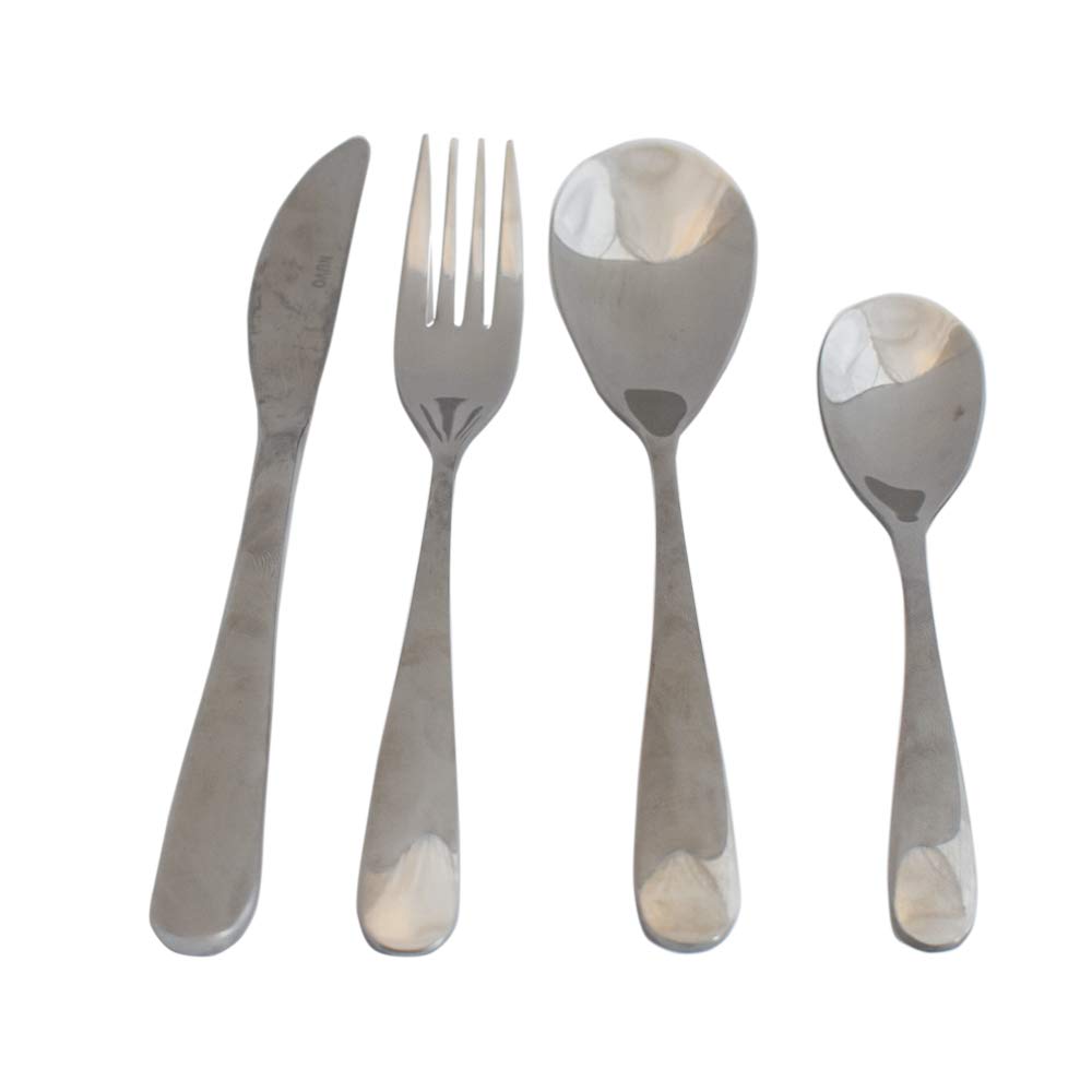 Nuvó 1702-12 Estocolmo Juego de Cubiertos de Acero Inoxidable para 4 Personas 16 piezas Plata
