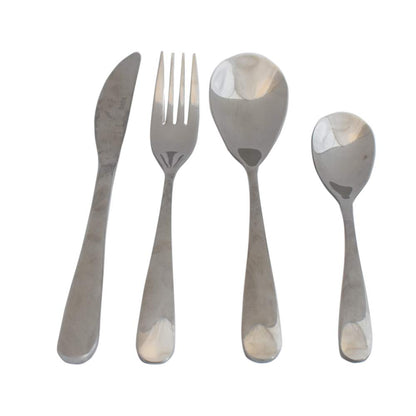 Nuvó 1702-12 Estocolmo Juego de Cubiertos de Acero Inoxidable para 4 Personas 16 piezas Plata