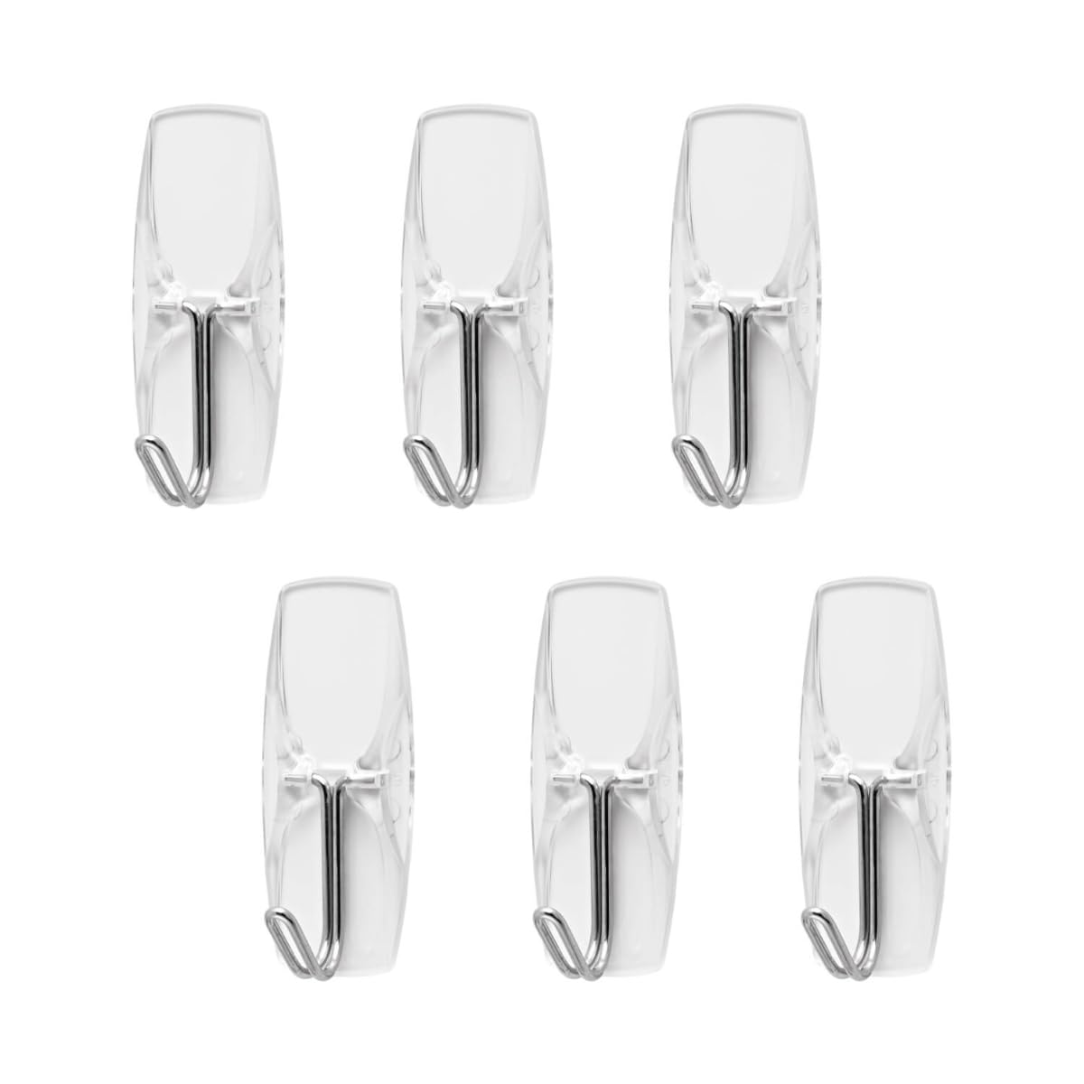 COMMAND 3M Gancho Adhesivo Removible de Metal Mini Transparente 20 piezas | Soporta hasta 225 gr, Organiza interiores sin dañar superficies, No requiere herramientas, Fácil de instalar, Fijación segura