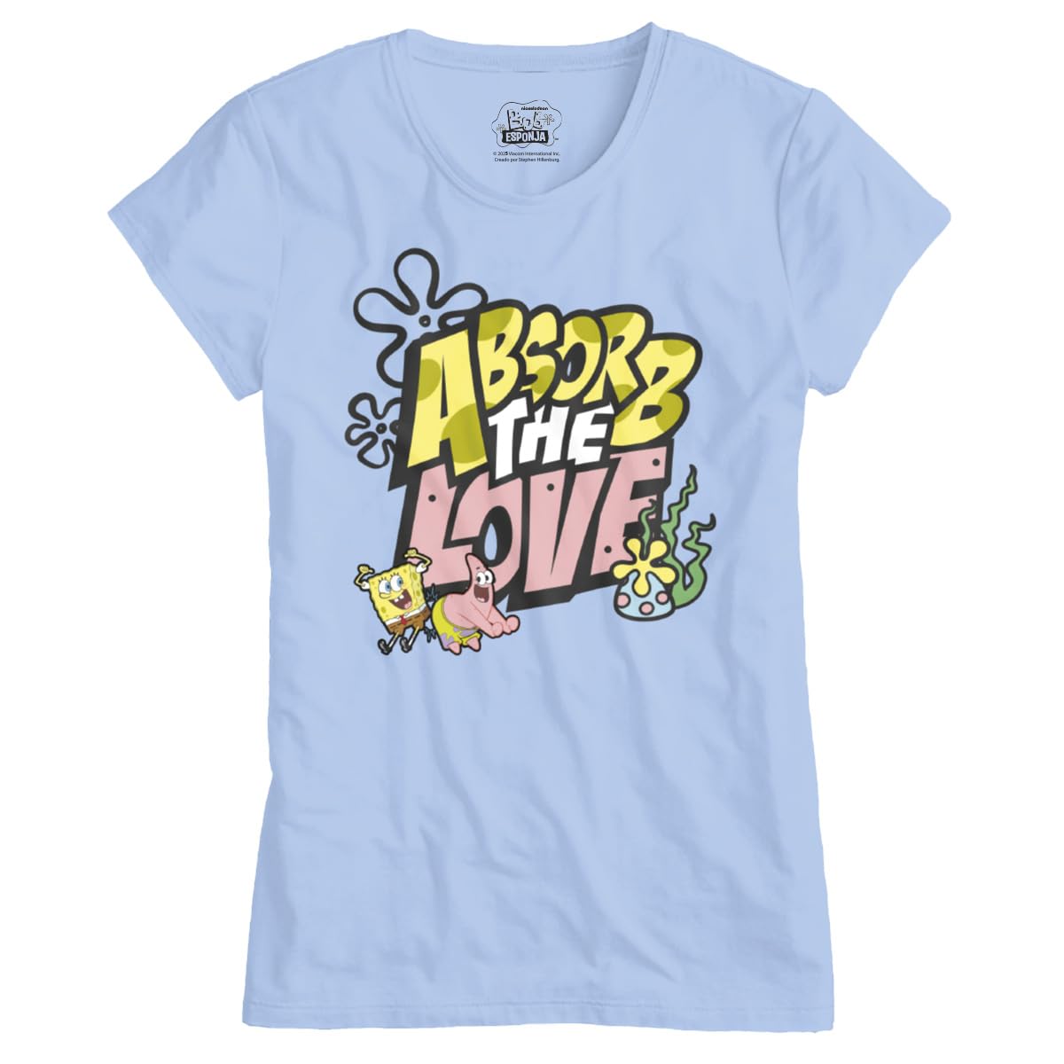Bob Esponja Absorb The Love Playera Casual para Mujer Fit Regular