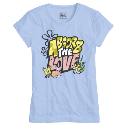 Bob Esponja Absorb The Love Playera Casual para Mujer Fit Regular