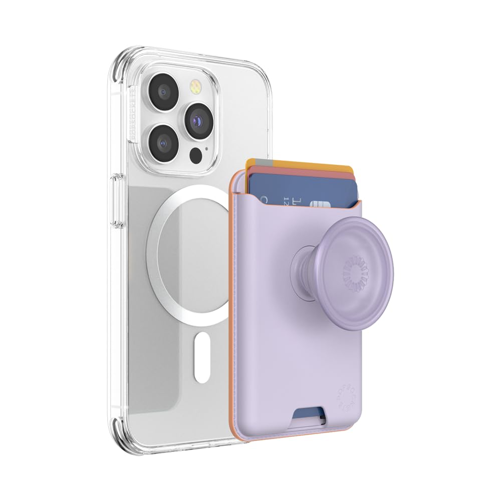 PopSockets Cartera Magnética para Celular Compatible con MagSafe - Con agarre - Lavanda