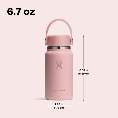 Hydro Flask - Mini frasco aislado a prueba de fugas para bolso o bolsillo en color verde aloe de 6.7 onzas
